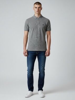 Polo Ralph Lauren Heather Gray Polo Sized Medium Custom Slim Fit